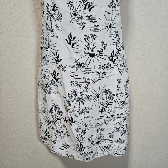Free People Linen Blend Tunic Top This is Love Smocked Bow Strapless Tropical L - Picture 7 of 16